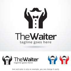 The Waiter Logo Template Design Vector