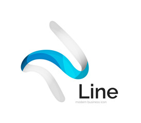 Modern vector ribbon logo