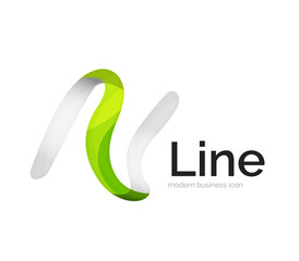 Modern vector ribbon logo