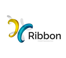Obraz premium Modern vector ribbon logo