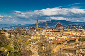 Fototapeta na wymiar Breathtaking views of the buildings and churches of Florence