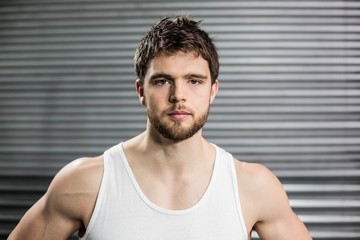 Fototapeta premium Portrait of fit man 