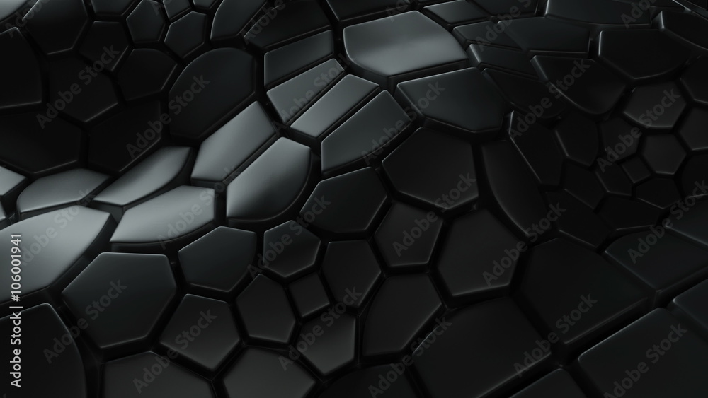 Poster abstract 3d loopable background with extruded polygons