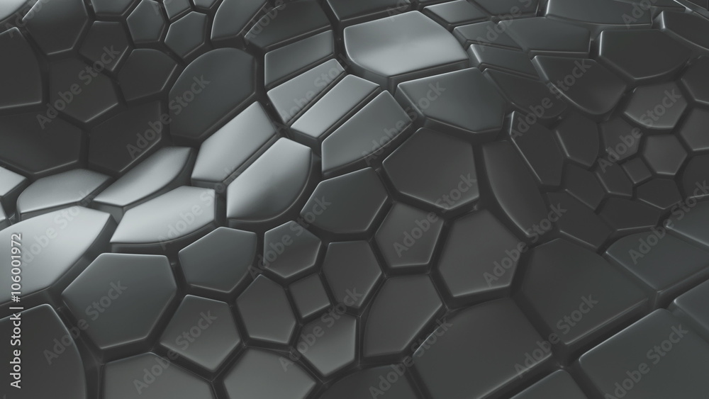 Poster abstract 3d loopable background with extruded polygons