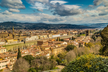 Fototapeta na wymiar Buildings and churches of Florence
