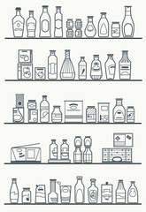 store shelves with goods