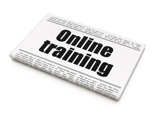Studying concept: newspaper headline Online Training
