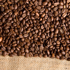 Fresh Brown coffee caffeine bean background