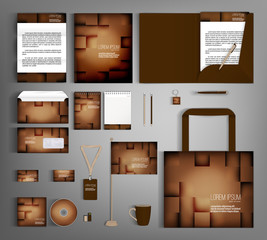 Corporate Identity set with abstract background.