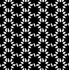 Vector modern seamless sacred geometry pattern flower of life, black and white abstract geometric background, subtle pillow print, monochrome retro texture, hipster fashion design