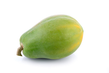 papaya on white background