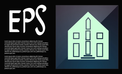 vector icon of house building in the flat style