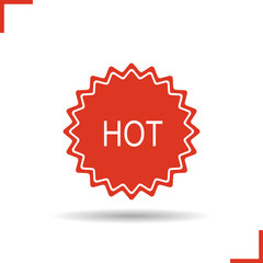 Hot badge red icon