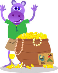 Explorer hippo found gold