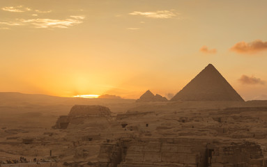 Egypt. Cairo - Giza. General view of pyramids - 106007314