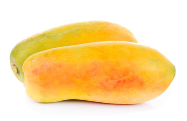 papayas  on  the  white  ground