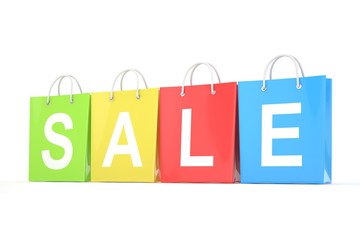 sale written on shopping bag
