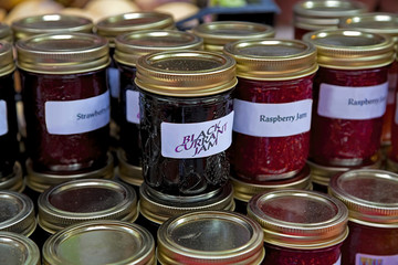 Homemade Jam at a bake sale or farmer's market