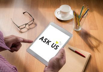 Ask us concept