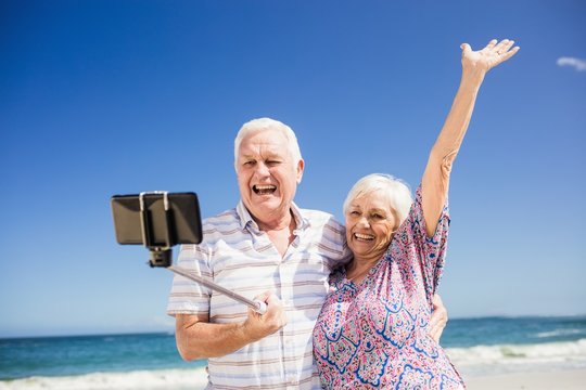 Senior Couple Taking Selfie