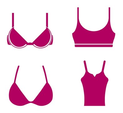 Sous-vêtements femme en 4 icônes