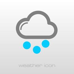 Cloud with Snow Grain icon. Meteorology. Weather