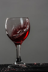 Red wine splash