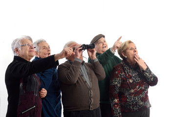 group of elders and looking surprised