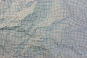 Close up of crumpled graph paper