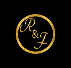 RF initial wedding in golden ring