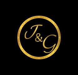 TG initial wedding in golden ring