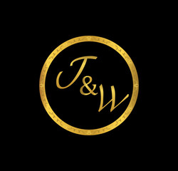 TW initial wedding in golden ring