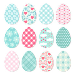 Cute childish colorful textured Easter eggs for your decoration