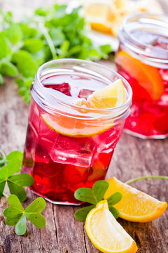 Cranberry Juice In Jars
