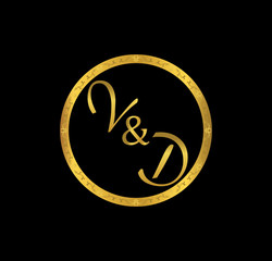 VD initial wedding in golden ring