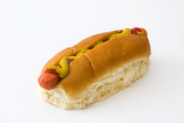 Hot dog. Isolated photo
