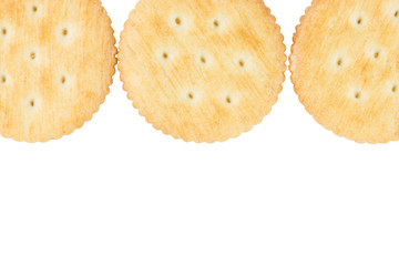 Cracker isolated on white background.