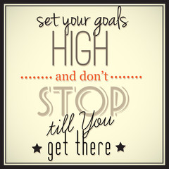 Inspirational quotation in retro style. Vector art.