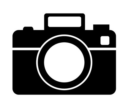 photographic camera sign symbol isolated on white background
