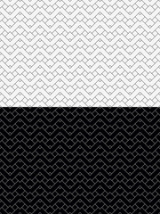Two Abstract Seamless Patterns. Black and White Vector Backgroun