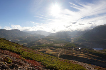 Naklejka premium 大雪山 黒岳山頂までの登山道からの眺め