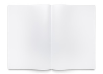 blank two fold paper brochure or book