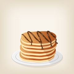 Pancakes with chocolate