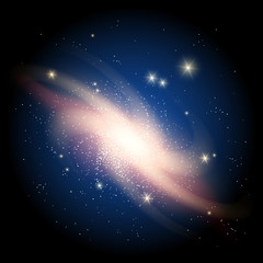 Galaxy background with sparkling stars