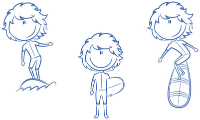 Collection of cute surfer girls