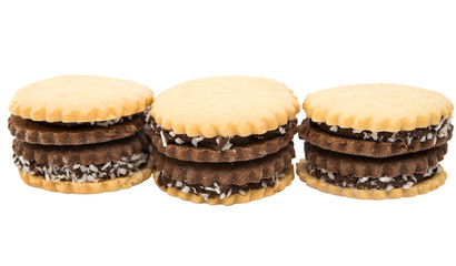 Sandwich cookies with chocolate
