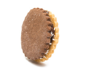 Sandwich cookies with chocolate