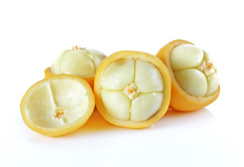 Fototapeta na wymiar Thai fruit (Ma Fai) on white background