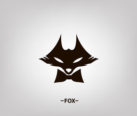 Vector image of an fox head on white background
