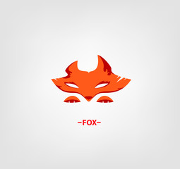 Vector image of an fox head on white background
